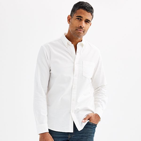 Mens white cheap dress shirts kohls