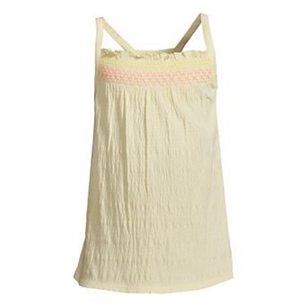 Girls 2-20 Lands' End Pattern Smocked Tank Top in Regular & Plus