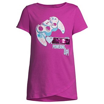 Girls 2-20 Lands' End Curved Hem Graphic Tee in Regular & Plus