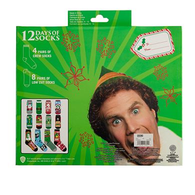 Men's 12 Days of Socks Elf Crew Socks