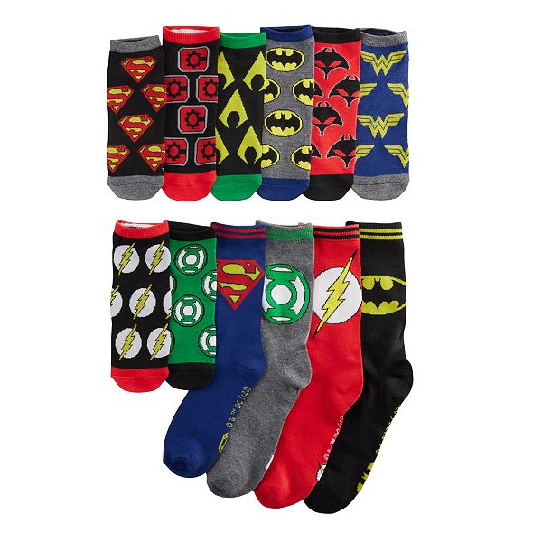 Men's 12 Days of Socks DC Comics Crew Socks