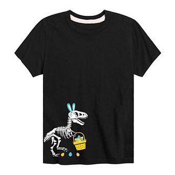 Boys 8-20 T Rex Easter Skeleton Graphic Tee