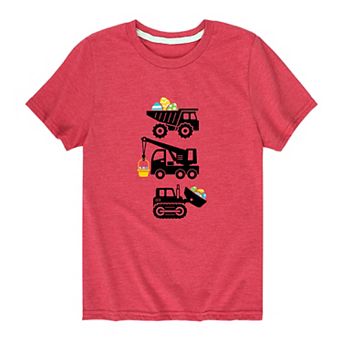 Boys 8-20 Easter Construction Trucks Graphic Tee