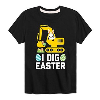 Boys 8-20 I Dig Easter Excavator Graphic Tee