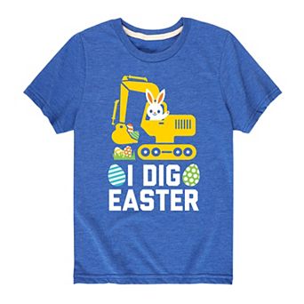 Boys 8-20 I Dig Easter Excavator Graphic Tee