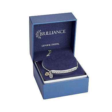 Brilliance Two Tone "Protegida" Crystal Adjustable Bracelet