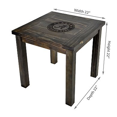 Alabama Crimson Tide Reclaimed Side Table