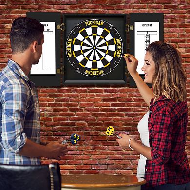 Michigan Wolverines Fan's Choice Dartboard Set