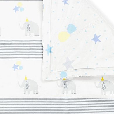 Lush Decor Elephant Balloon Reversible Soft & Plush Oversized Soft Blanket