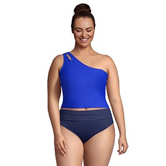 Plus Size Lands' End UPF 50 One-Shoulder Bikini Top