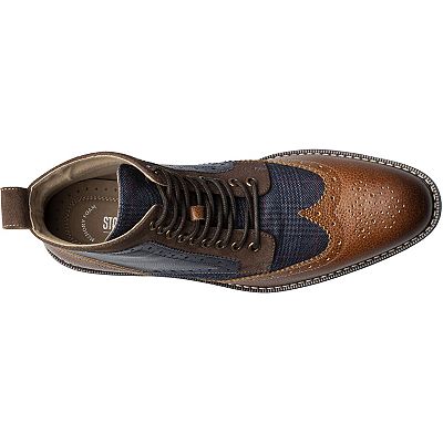 NIB Stacy Adams Finnegan Wingtip Lace Ankle Boots 8.5 Leather Brogue Blokecore 61BWBIBj09L._AC_SY300_QL30_.jpg main image 2
