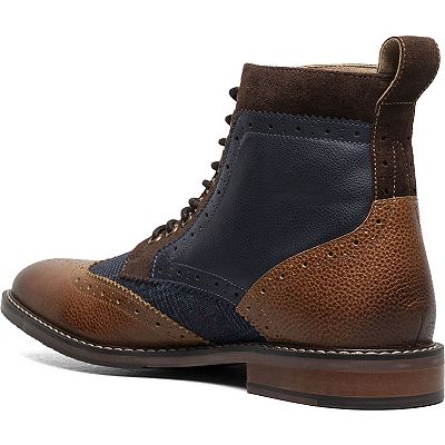NIB Stacy Adams Finnegan Wingtip Lace Ankle Boots 8.5 Leather Brogue Blokecore 61BWBIBj09L._AC_SY300_QL30_.jpg main image 4