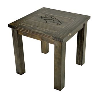 Denver Broncos Reclaimed Side Table