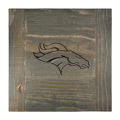 Denver Broncos Reclaimed Side Table