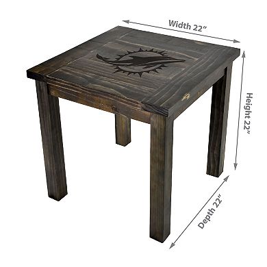 Miami Dolphins Reclaimed Side Table