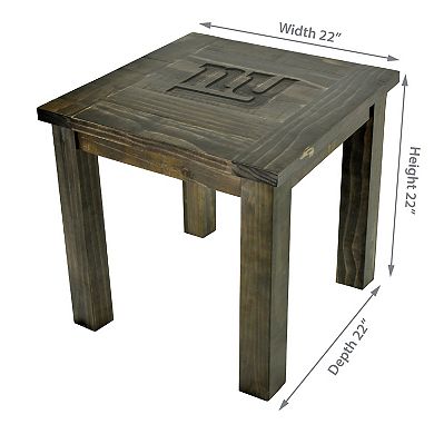 New York Giants Reclaimed Side Table