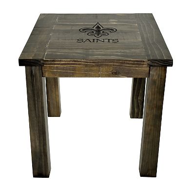 New Orleans Saints Reclaimed Side Table