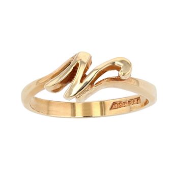 Traditions Jewelry Company 18k Gold Over Silver Script Initial Ring