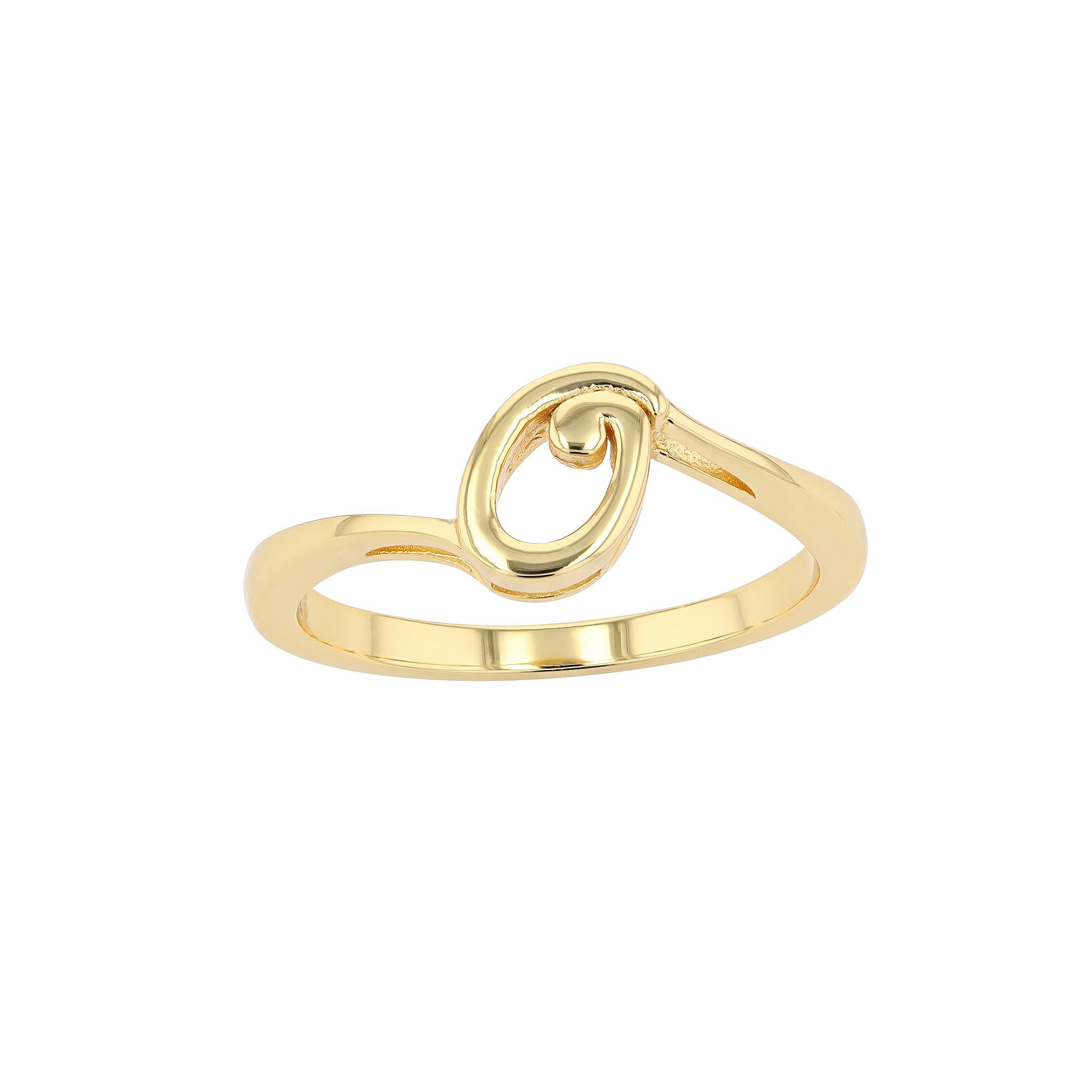 Traditions Jewelry Company 18k Gold Over Silver Script Initial Ring, Women