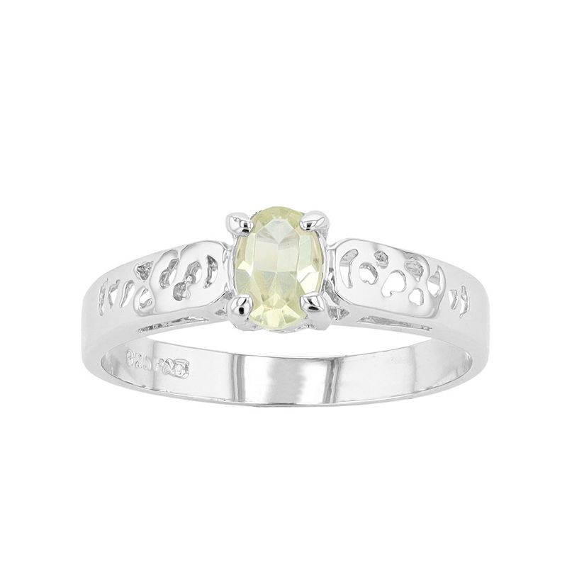 Traditions Jewelry Company Sterling Silver Crystal Birthstone Filigree Ring, Women's, Size: 9, November