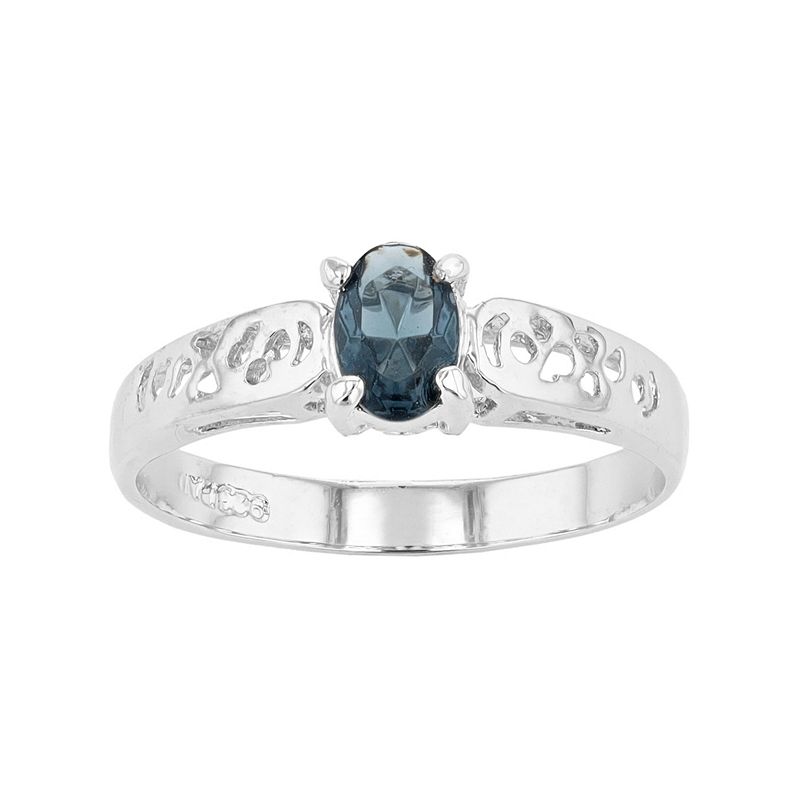 Traditions Jewelry Company Sterling Silver Crystal Birthstone Filigree Ring, Women's, Size: 9, September