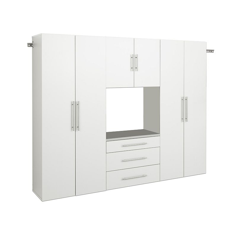 Prepac HangUps G 90-in. Storage Cabinet 4-piece Set, White