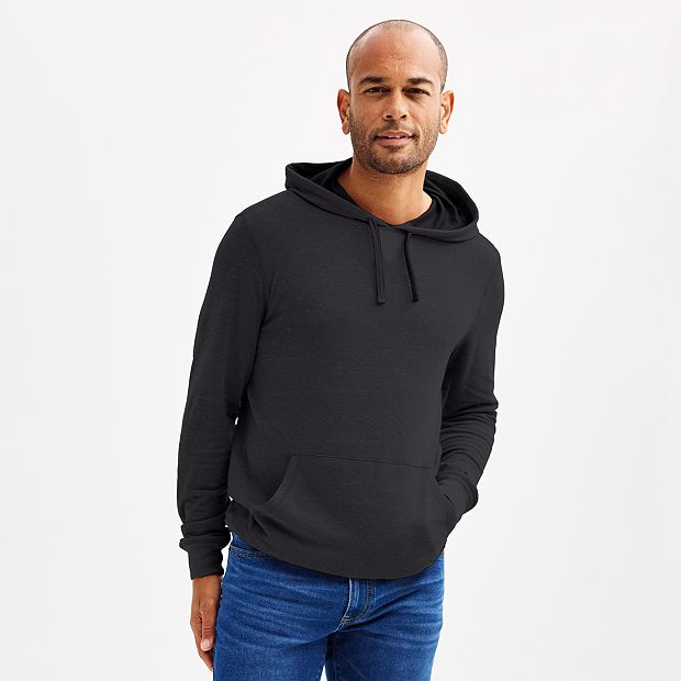 Men's Sonoma Goods for Life Double-Knit Hoodie, Size: Small, Black