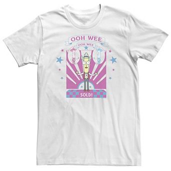Big & Tall Rick And Morty Poopy Butthole Ohh Wee Texas Outfit Graphic Tee
