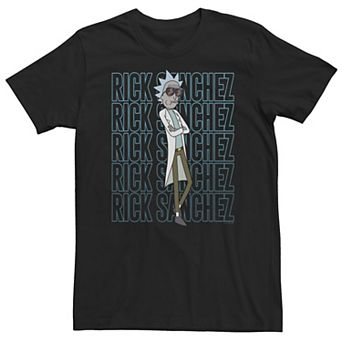 Big & Tall Rick & Morty Cool Rick Text Stacked Tee