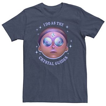Big & Tall Rick & Morty I Do As The Crystal Guides Morty Crystal Ball Head Tee