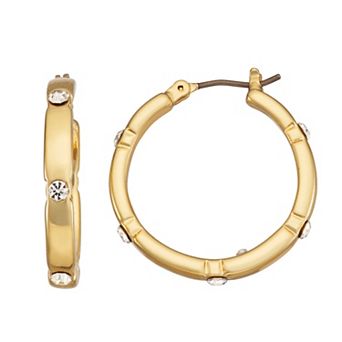 Nine West Gold Tone Hoop Earrings