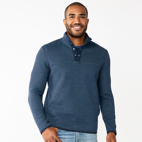 Men's Sonoma Goods For Life® Quilted Quarter-Snap Fleece