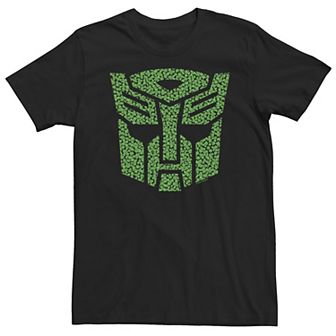 Big & Tall Transformers Lucky Autobot Shamrock Head Fill Tee