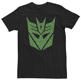 Big & Tall Transformers Lucky Decepticons Shamrock Head Fill Tee