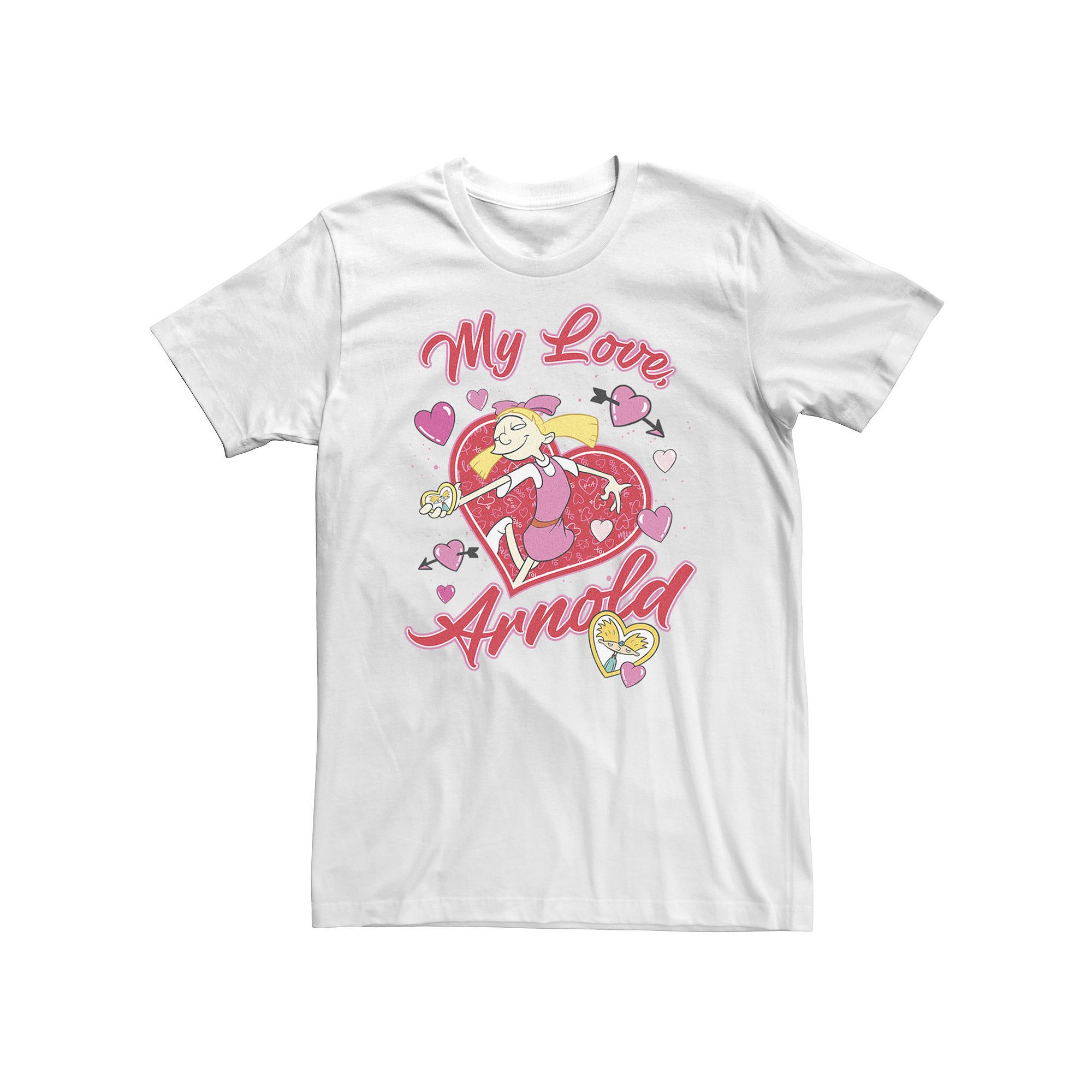 Big & Tall Hey Arnold My Love Arnold Helga Valentine Theme Tee, Mens, Size