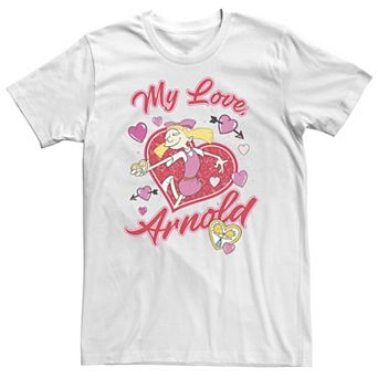 Big & Tall Hey Arnold My Love Arnold Helga Valentine Theme Tee
