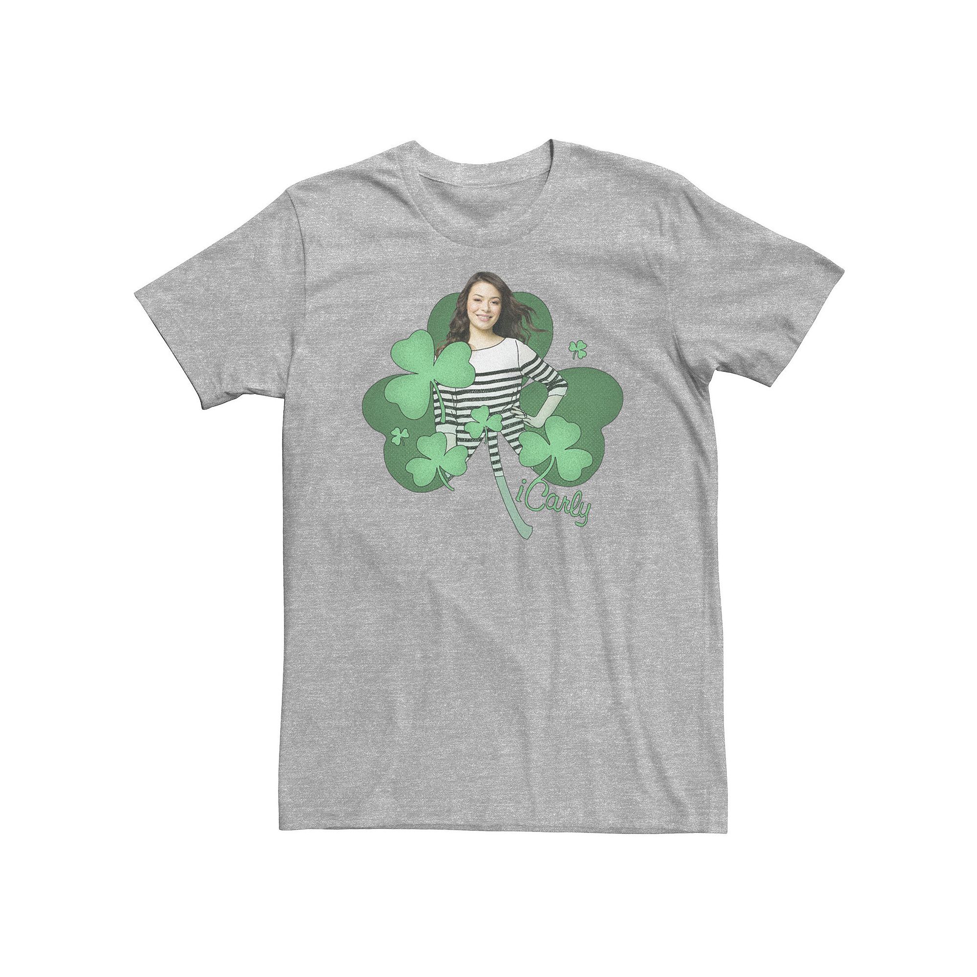 Big & Tall iCarly Sketchy Shamrock Theme Tee, Mens, Size: 3XL, Athletic Gr