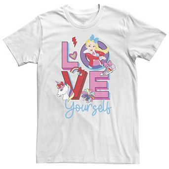 Big & Tall Jojo Siwa Love Yourself Rainbow Theme Tee