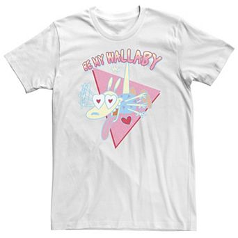 Big & Tall Rockos Modern Life be My Wallaby Obsessed Portrait Tee