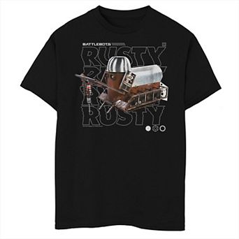 Boys 8-20 Battlebots Rusty Hero Stack Logo Graphic Tee