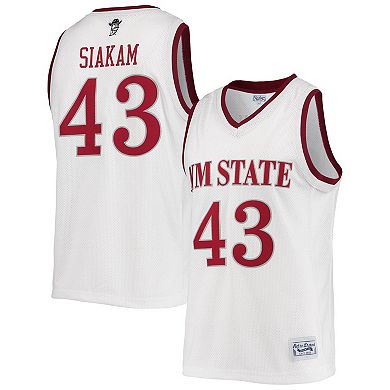 Men's Original Retro Brand Pascal Siakam White New Mexico State Aggies Alumni Commemorative Replica Basketball Jersey