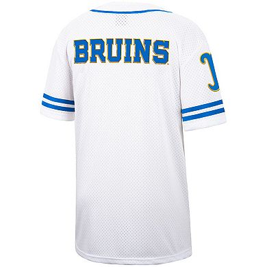 Men's Colosseum White UCLA Bruins Free Spirited Mesh Button-Up Baseball Jersey