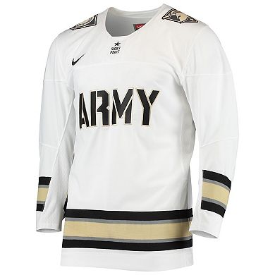 Men's Nike White Army Black Knights Replica Hockey Jersey