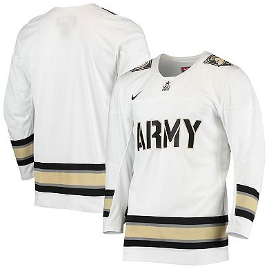 Men's Nike White Army Black Knights Replica Hockey Jersey