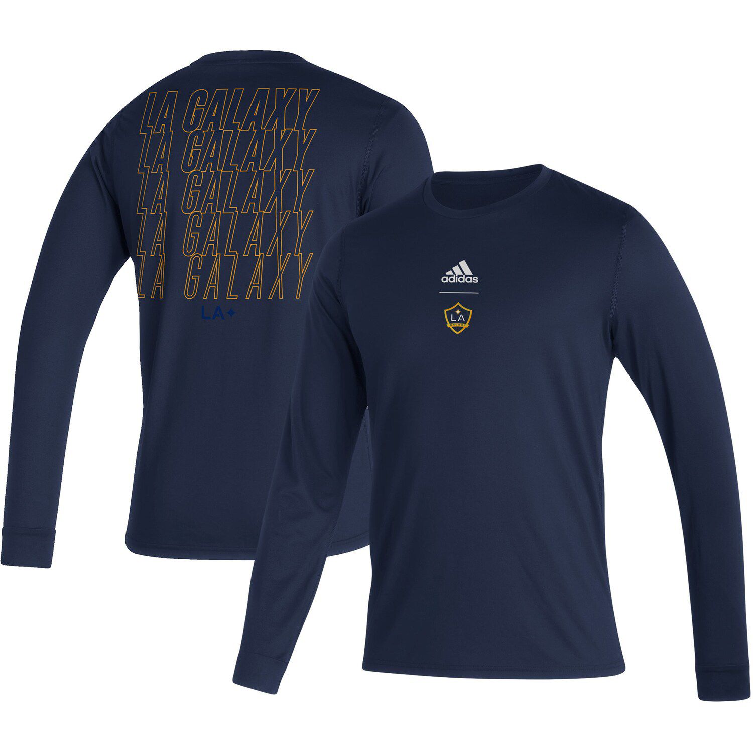 Concepts Sport White La Galaxy Sunray Notch Neck Long Sleeve T-shirt