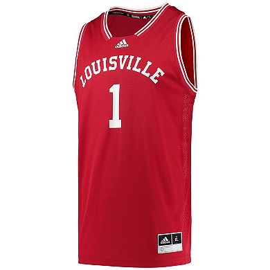 Men's adidas #1 Red Louisville Cardinals Reverse Retro Jersey