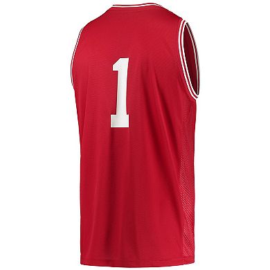 Men's adidas #1 Red Louisville Cardinals Reverse Retro Jersey