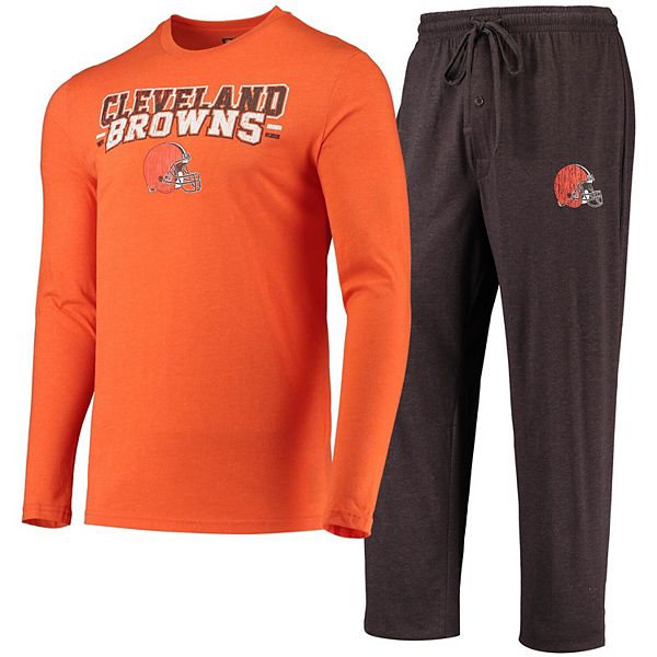 Lids Cleveland Browns Concepts Sport Women's Meter Knit Long Sleeve Raglan  Top & Shorts Sleep Set - Brown