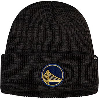 Men's '47 Black Golden State Warriors Brain Freeze Cuffed Knit Hat