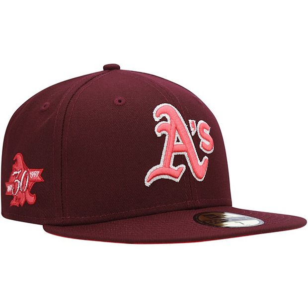 Men's New Era White/Red Oakland Athletics Undervisor 59FIFTY